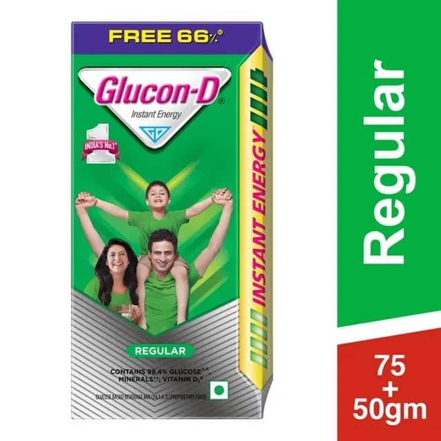 75 G Get 50 G Free Glucon D Instant Energy Health Drink Regular ShopIndianProductsa