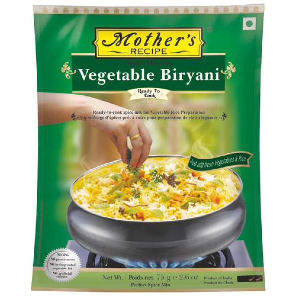 75 G Pouch Mothers Recipe Mothers Recipe Mix Vegetable Biryani 75 G Pouch ShopIndianProductsa
