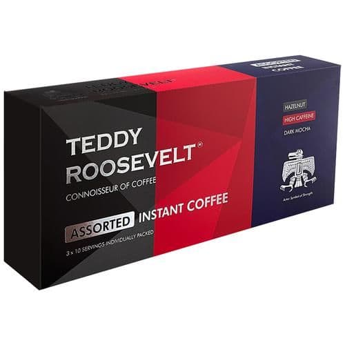 75 G Teddy Roosevelt Coffee Assorted Instant Coffee Hazelnut ShopIndianProductsa