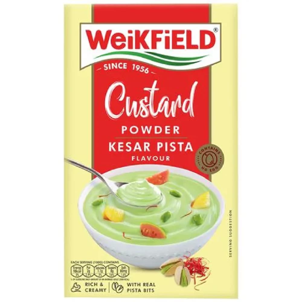 75G Weikfield Custard Powder Kesar Pista Flavour ShopIndianProductsa
