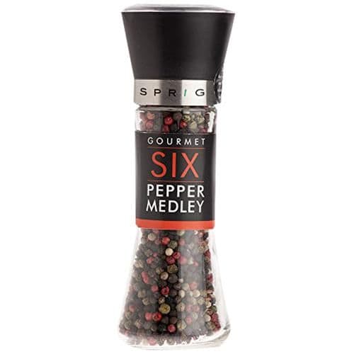 85 G Grinder Bottle Sprig Six Pepper Medley Gourmet Whole Mixed Colour Peppercorns ShopIndianProductsa