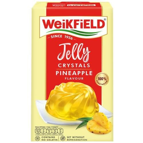 90 G Carton Weikfield Jelly Crystals Pineapple Flavor ShopIndianProductsa