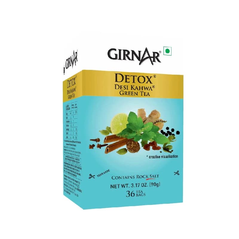 90 G Girnar Detox Green Tea Desi Kahwa ShopIndianProductsa