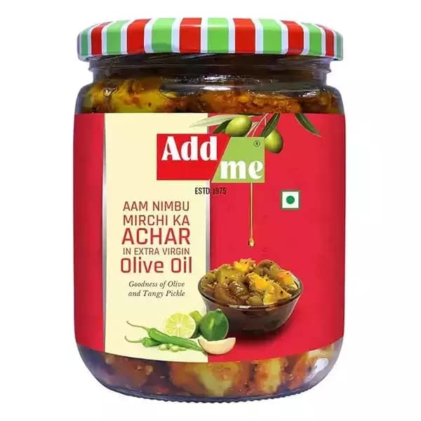 Add Me Aam Nimbu Mirch Ka Achar in Olive Oil, 500g-Main image