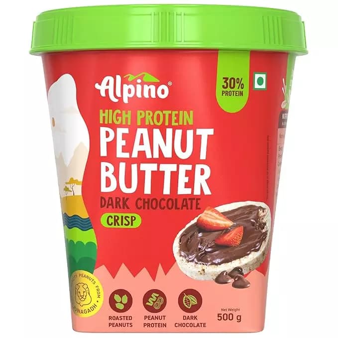 Alpino High Protein Dark Chocolate Peanut Butter Crisp,500g-Main image