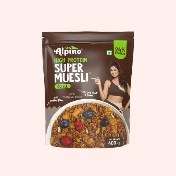 Alpino High Protein Super Muesli Coffee,400g-Main image