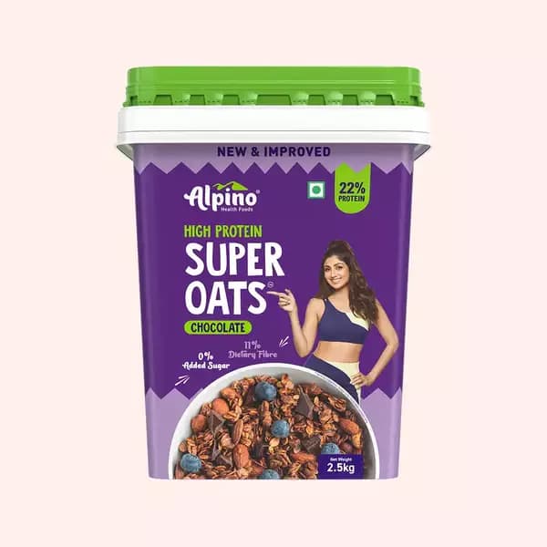 Alpino High Protein Super Rolled Oats Chocolate,2.5kg-Main image