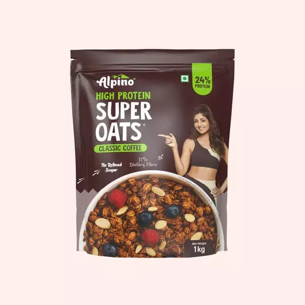 Alpino High Protein Super Rolled Oats Classic Coffee,1kg-Main image