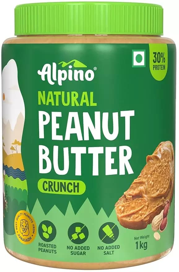Alpino Natural Peanut Butter Crunch,1kg-Main image