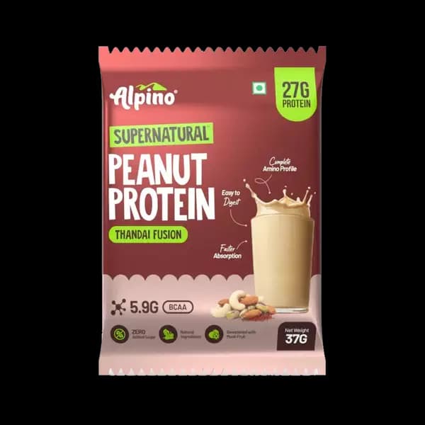 Alpino Supernatural Peanut Protein Powder Thandai Fusion,37g-Main image