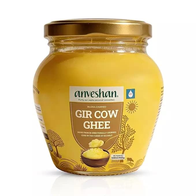 Anveshan A2 Gir Cow Ghee,500ml-Main image