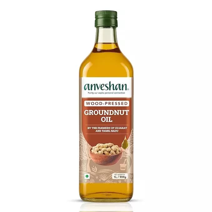 Anveshan Wood-Pressed Groundnut Oil,1L-Main image
