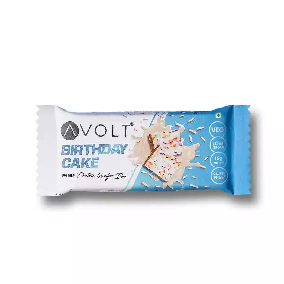 Avolt Birthday Cake 15g Protein Wafer Bar,50g-Main image