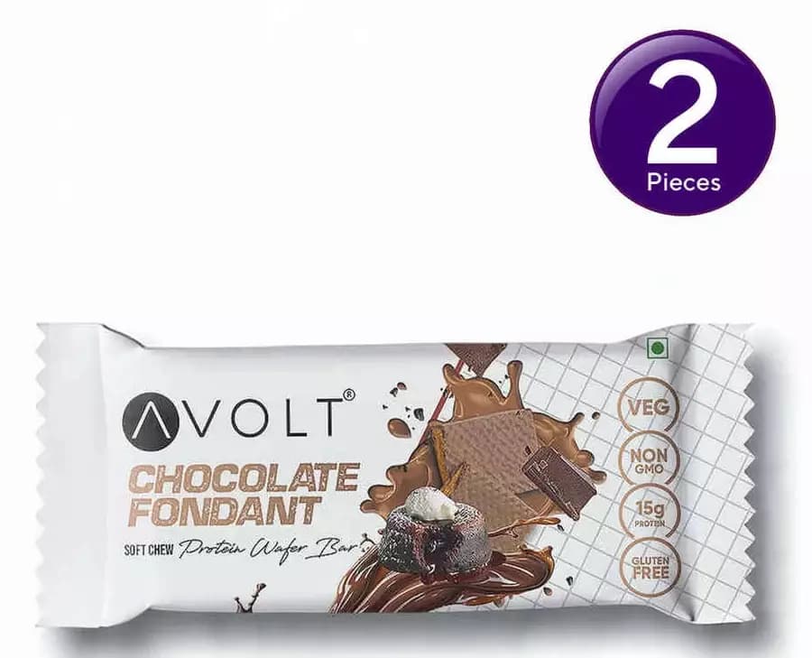 Avolt Chocolate Fondant 15g Protein Wafer Bar,50g-Main image