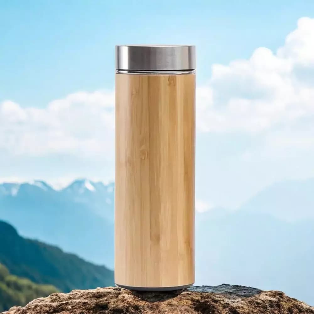 Bamboo Eco Friendly Insulated Water Bottle,450ml-Main image