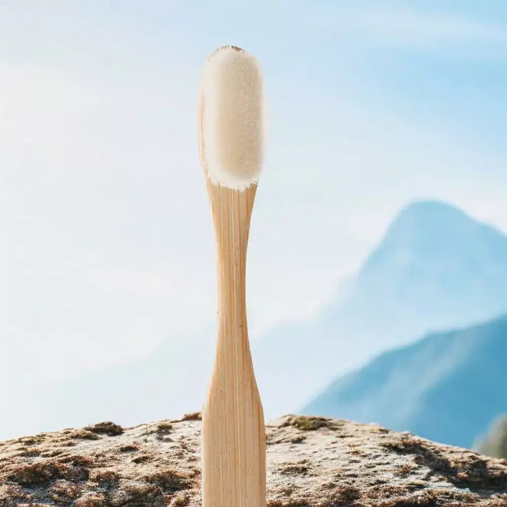 Bamboo Toothbrush Nano White - Flat Handle,25g-Main image