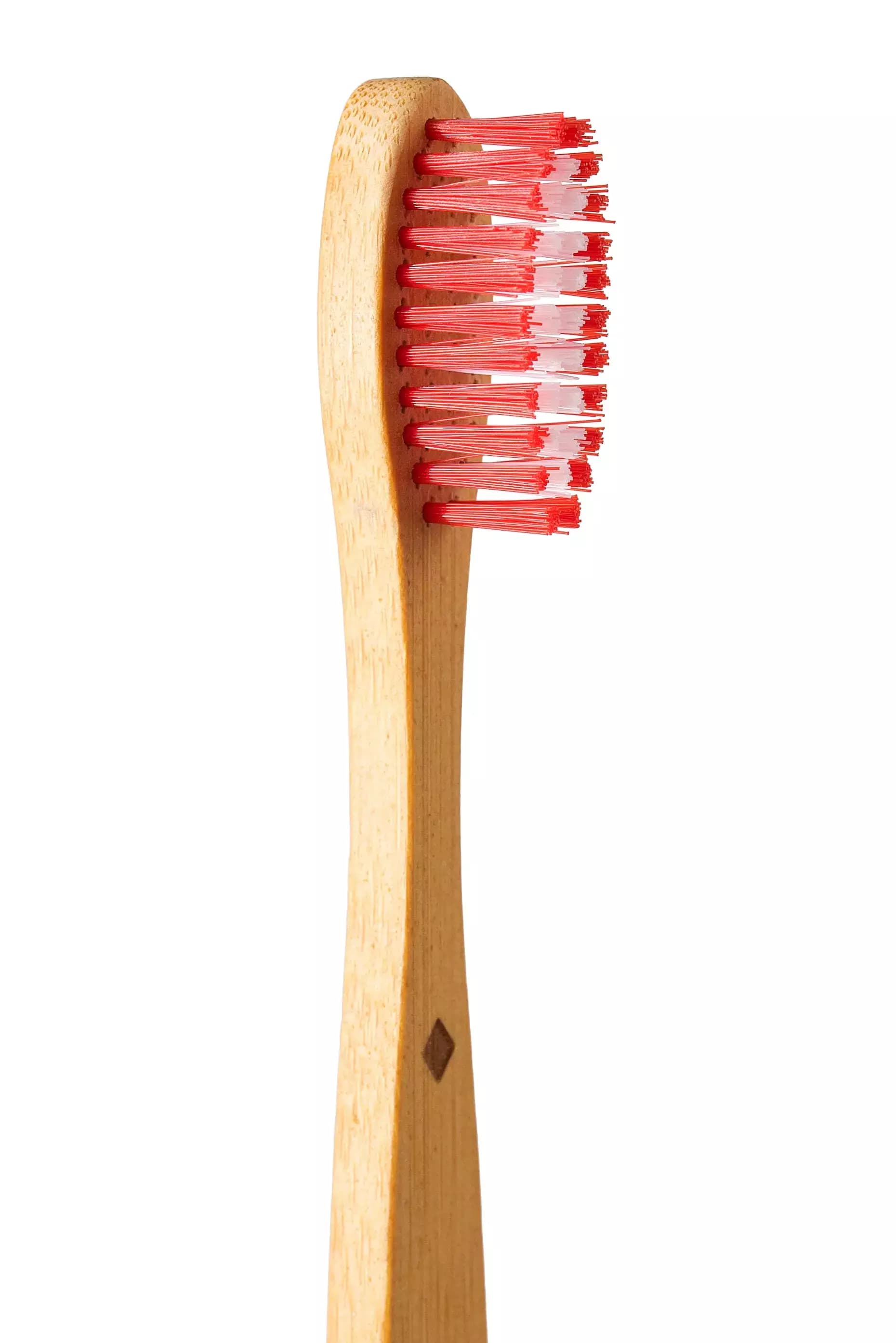 Bamboo Toothbrush Standard Adult - Medium,17g-Red