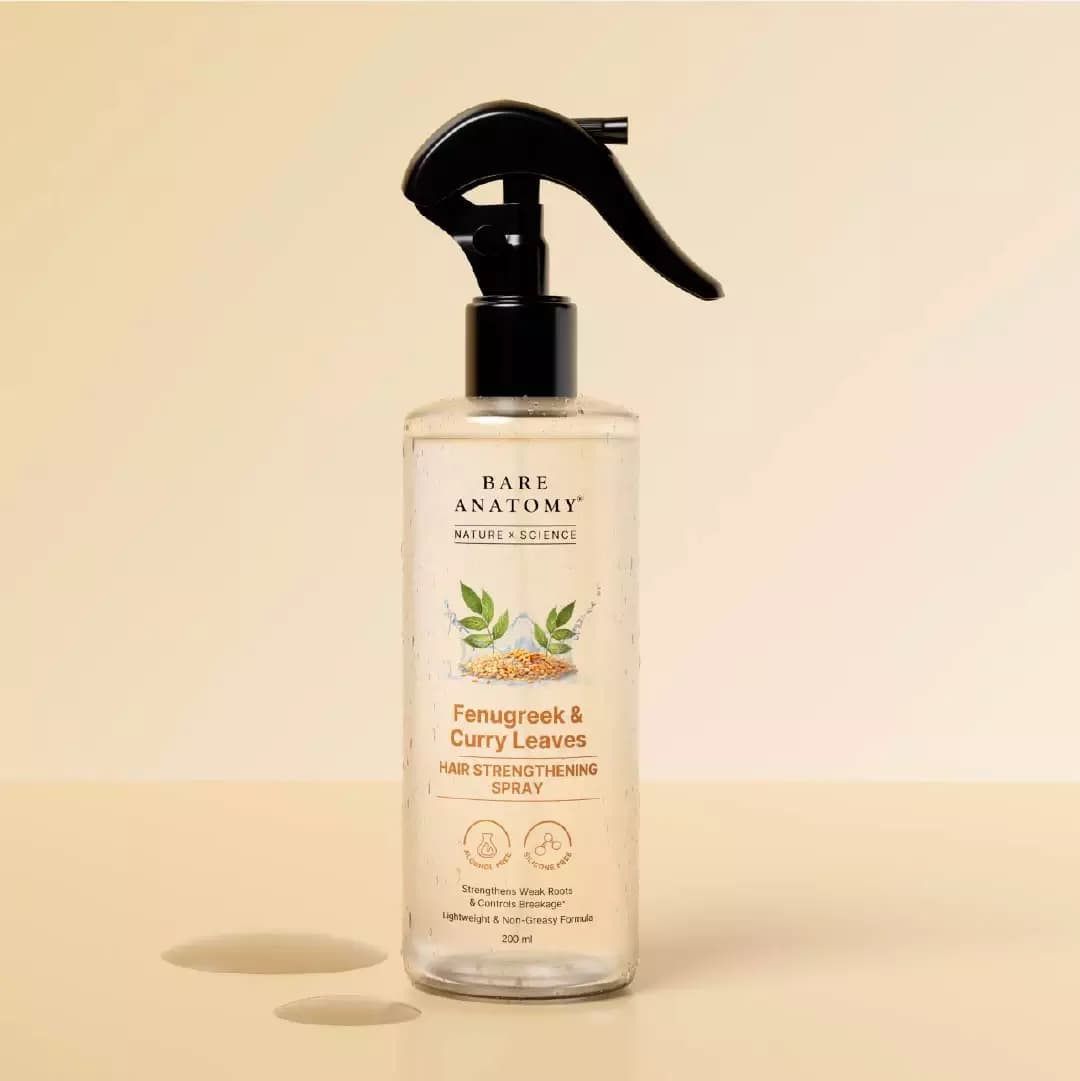 Bare Anatomy Fenugreek & Curry Leaves Hair Strengthening Spray,200ml-Main image