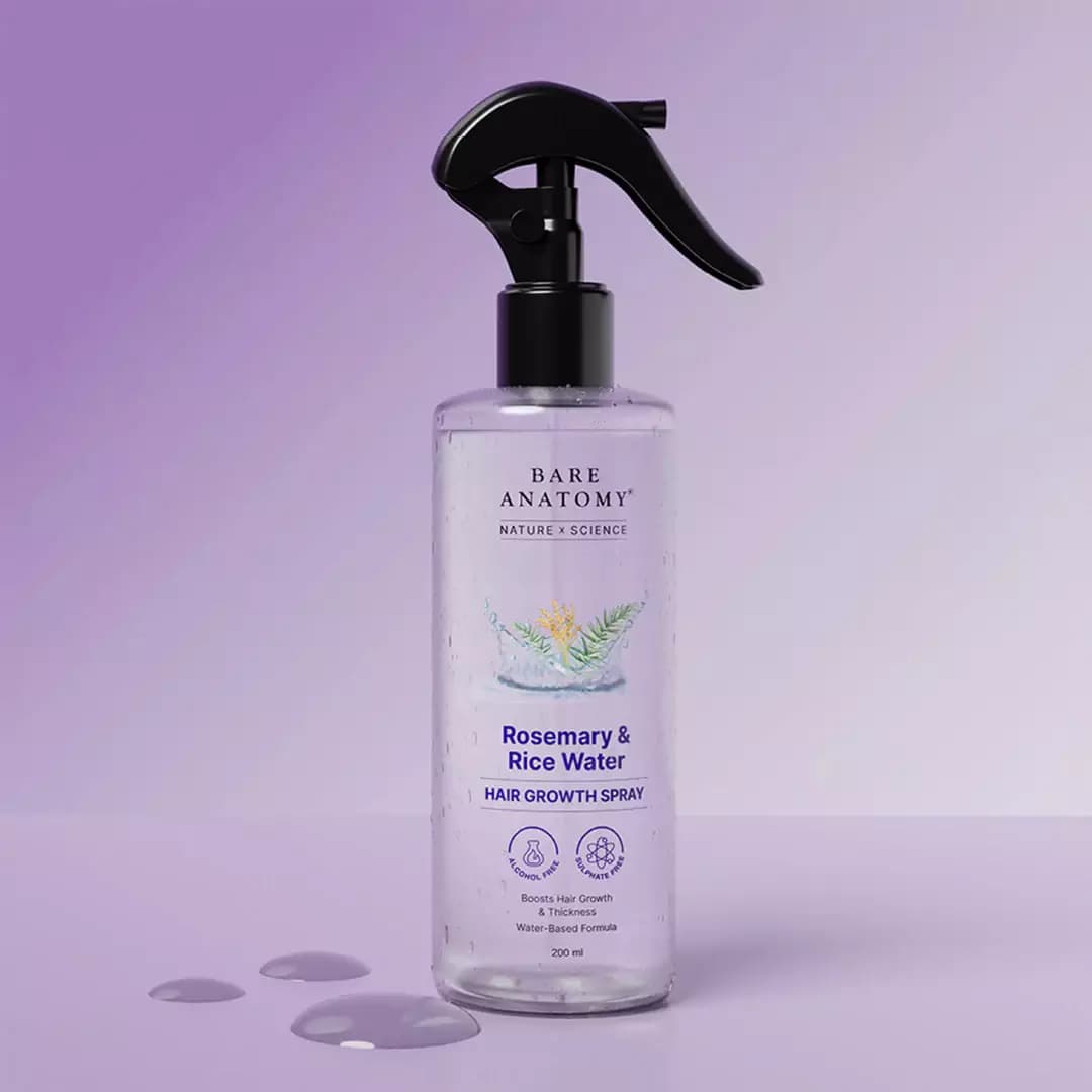 Bare Anatomy Rosemary & Rice Water Hair Growth Spray,200ml-Main image