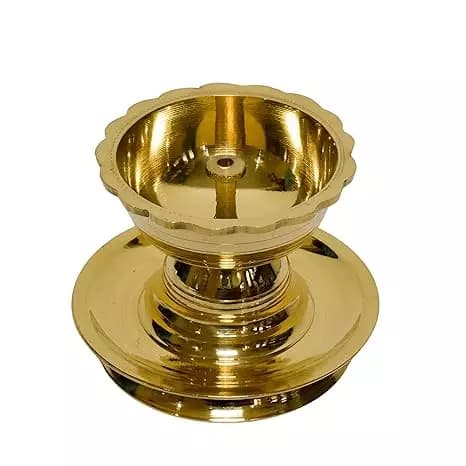 Bhimonee Decor Pure Brass Akhand Diya,200g-Main image