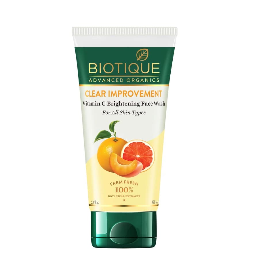 Biotique advanced organics clear improvement vitamin c brightening face wash-Main Image