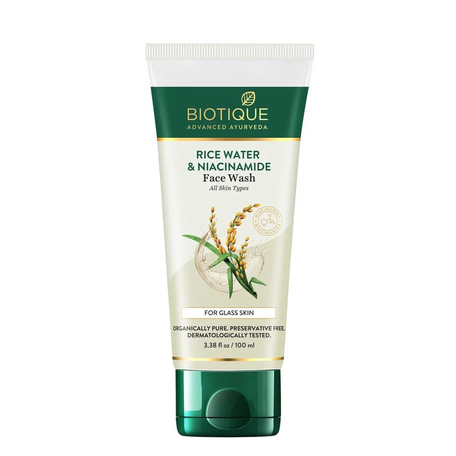 Biotique rice water & niacinamide gel face wash-Main Image