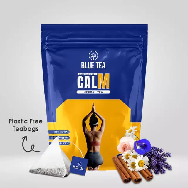 Blue Tea Stress Relief Calm Herbal Tea,75g-Main image