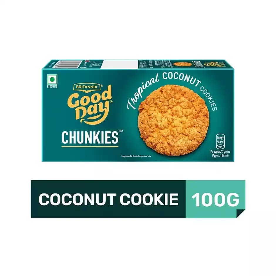 Britannia Good Day Chunkies Coconut Cookies,100g-Main image
