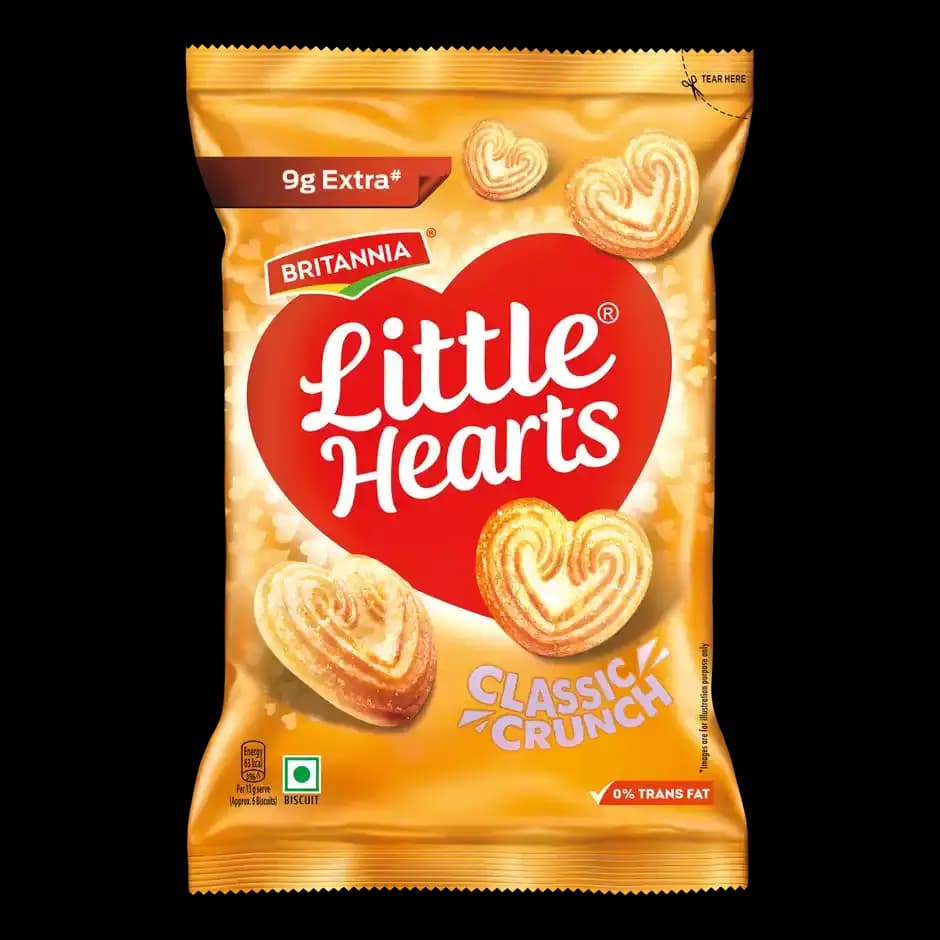 Britannia Little Hearts Classic Crunch Biscuits,79g-Main image