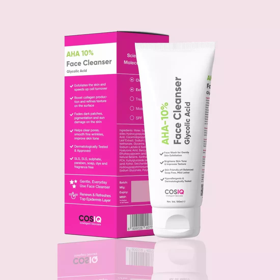 COSIQ Glycolic Acid Face Cleanser-Main Image