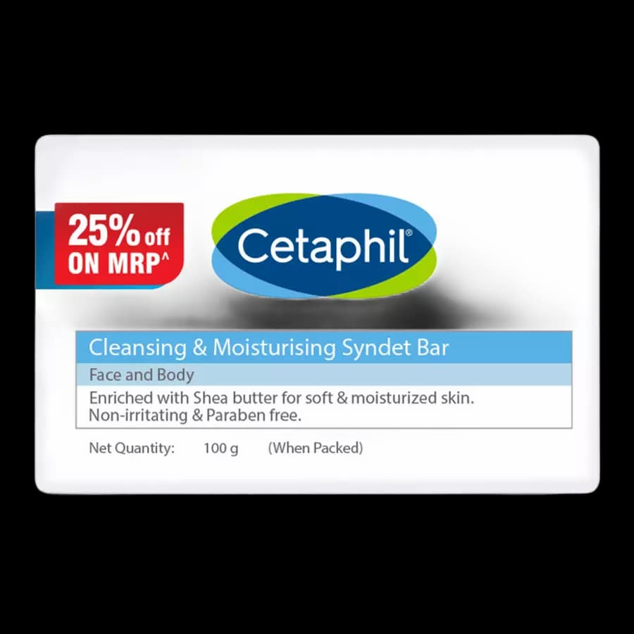 Cetaphil Cleansing Moisturizing Syndet Bar, 100 g-Main Image