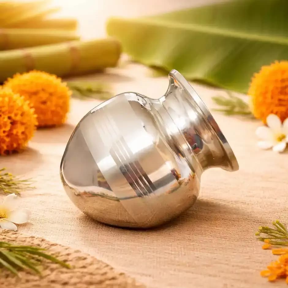 Chandar Silver Polished Pooja Lota,300g-Main image