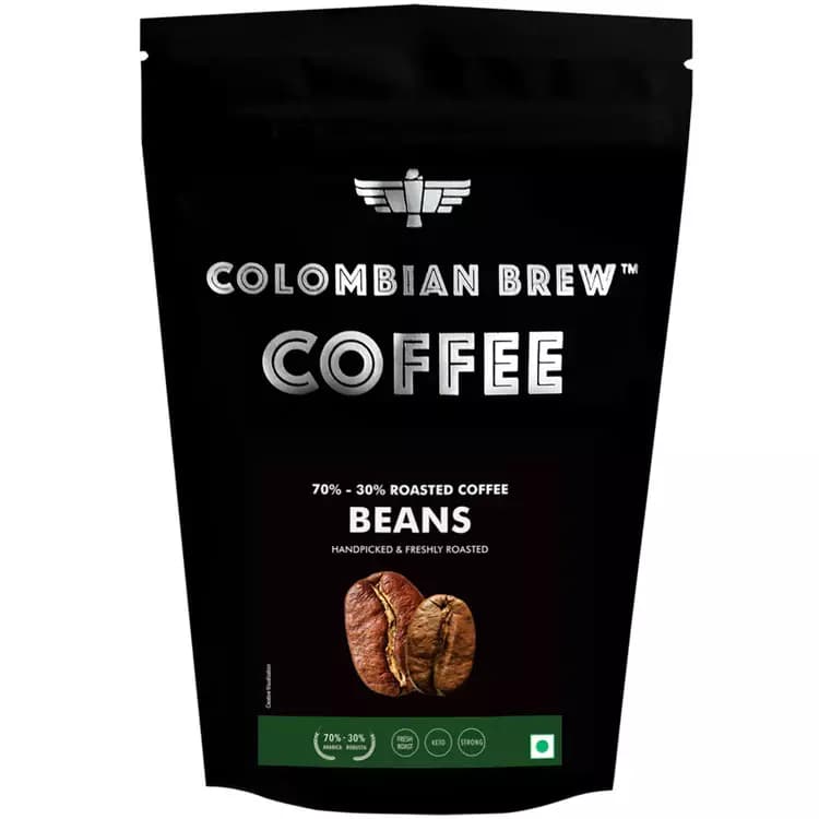 Colombian Brew 70-30 Arabica Robusta Roasted Coffee Beans, 1Kg-Main image