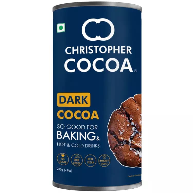 Colombian Brew Christopher Cocoa, Dark Cocoa Powder, Unsweetened, 200g-Main image