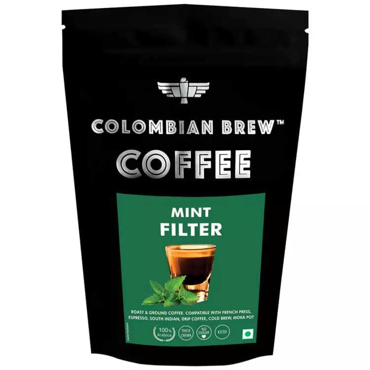 Colombian Brew Mint Filter Coffee Powder, Arabica Roast & Ground, 250g-Main image
