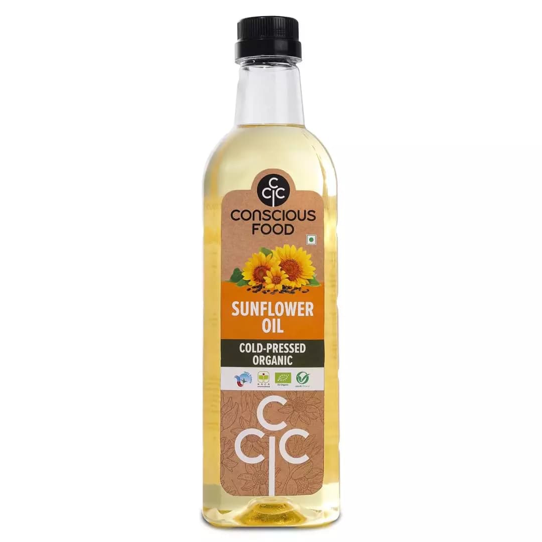 Conscious Food Cold Pressed Sunflower Oil, 1L-Main image