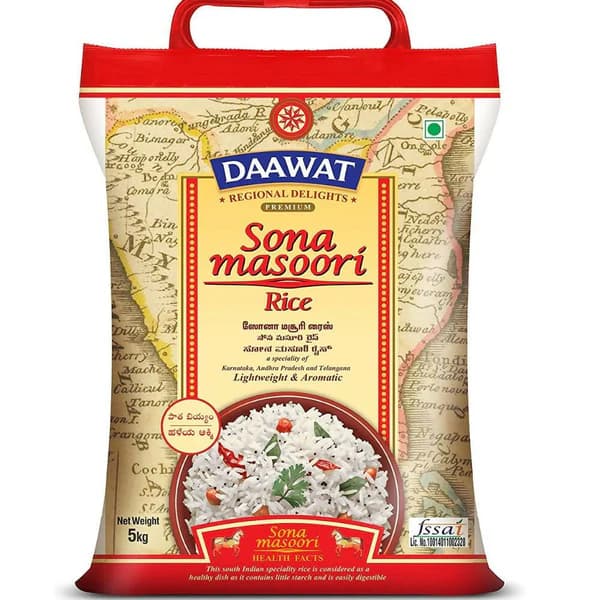 Daawat Sona Masoori Rice — 5 Kg
