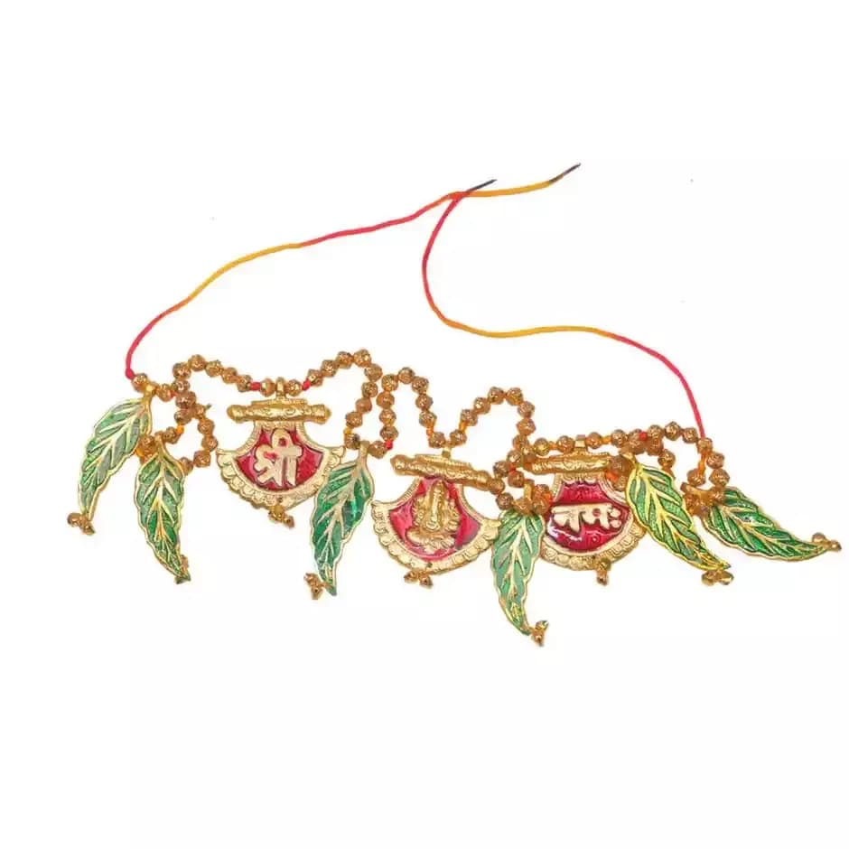 Devnidhi Ganesh With Beads & Mango Leaf Toran,50g-Main image
