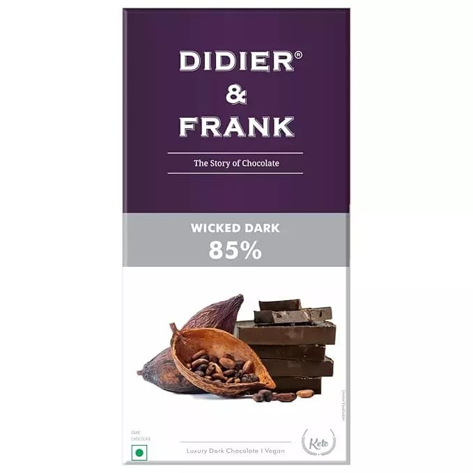Didier & Frank Wicked 85 Dark Chocolate Bar,80g-Main image
