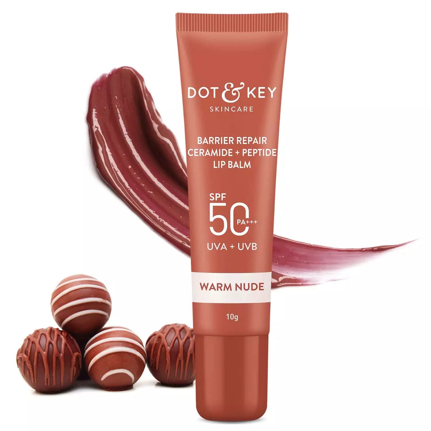 Dot & Key Ceramide + Peptide Lip Balm, Warm Nude-Main Image