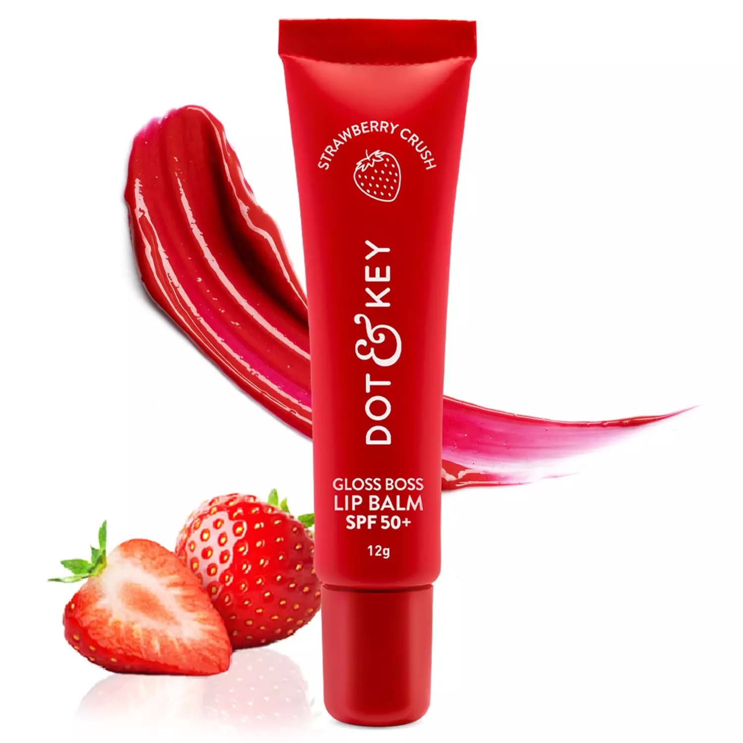 Dot & Key Vitamin C + E Gloss Boss Lip Balm, Strawberry Crush-Main Image