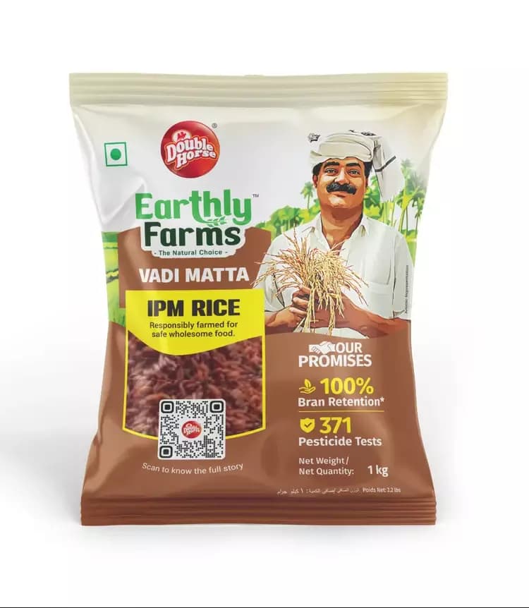 Double Horse Earthly Farms Vadi Matta IPM Rice,1kg-Main image
