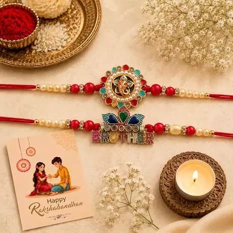 Dryphon Premium Brother Ganesh Rakhi,100g-Main image
