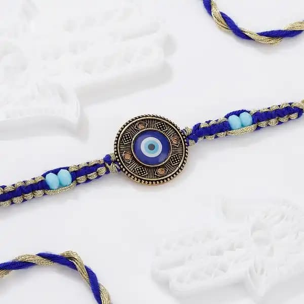 Evil Eye Braided Thread Rakhi-Main Image
