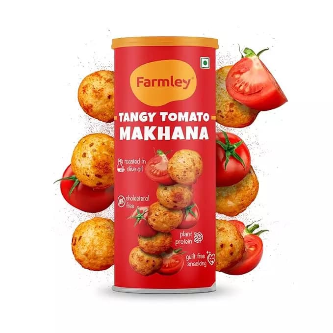 Farmley Roasted and Flavoured Tangy Tomato Makhana,77g-Main image