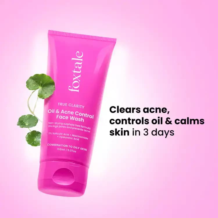 Foxtale Oil & Acne Control Face Wash,100ml-Main image