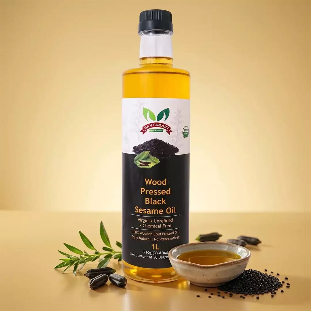 Gavyamart Cold Pressed Black Sesame Oil-Main image