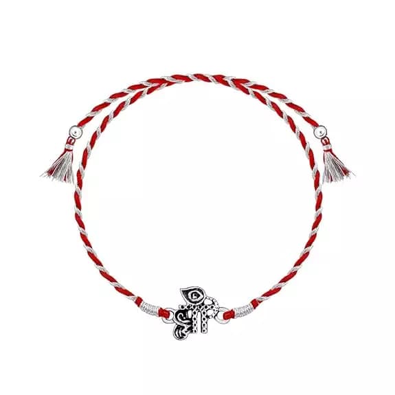 Giva Silver Precious Rakhi Raksha Bandhan Rakhi for Brother.1.4g-Main image