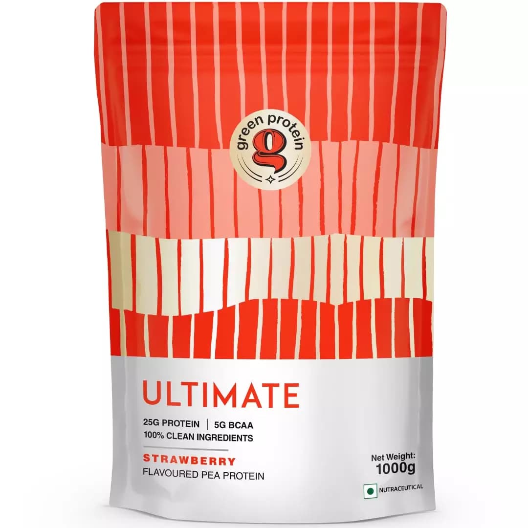 Green Protein Ultimate Plant Protein Isolate Powder Strawberry,1kg-Main image