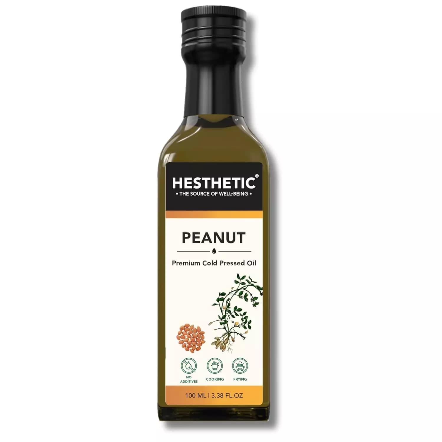 HESTHETIC Premium Edible Cold Pressed Peanut Oil, 100ml-Main image